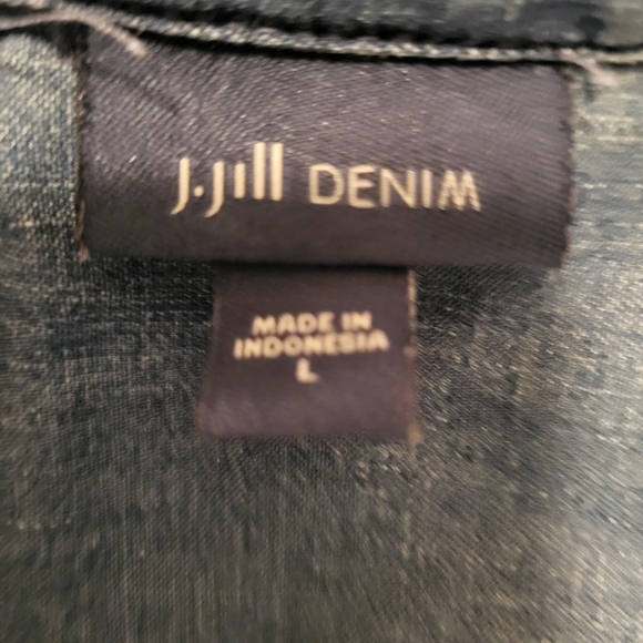 J Jill Denim Shirt Blue sz L - Picture 3 of 4